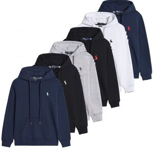 Polo Ralph Lauren Men's Hoodie Collection - Navy, Black, Gray, White
